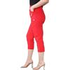 SXME MIGHT SAY Pantaloni Capri elasticizzati da donna, comodi pantaloncini estivi a 3/4 con elastico in vita, stile pull-on, taglie forti 8-24