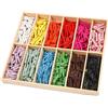 Creativ Company Mini mollette per abiti, 288 pezzi, 12 colori assortiti.