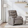 vidaXL Sedia da Massaggio Elettrica Tessuto Taupe