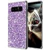 OKZone Cover Samsung Galaxy Note 8, Custodia Lucciante con Brillantini Glitters Ultra Sottile Designer Case Cover per Samsung Galaxy Note 8 (Viola)