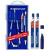 Staedtler Mars Comfort 552 01 PR1 - Compasso con mine di ricambio (mine per compasso + 0,5 mm in altezza e larghezza)