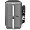 Ninja Double Stack XL Air Fryer - Friggitrice ad aria calda con termometro digitale, 9,5 l, verticale con quattro impostazioni di cottura, 2 livelli di cottura e 2 livelli, 6 funzioni di cottura, 8
