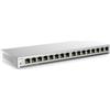 ZYXEL Switch Ethernet 16 Porte | Unmanaged+ | GbE | Poe+ | GS1100-16EP | 16x Porte GbE PoE+ con Budget di 135W, Senza Ventola, Design Sottile, Kit di Montaggio a Parete, Supporto Auto MDI/MDI-X