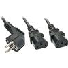 Lindy Cavo di Alimentazione a Y Schuko a 2 x IEC C13, 2m