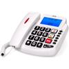 SPC COMFORT VOLUME 2 - Telefono senior con display e tasti grandi | Utilizzabile da tavolo o con montaggio a parete, volume chiamata amplificato, suoneria alta, ID e 3 tasti di memoria con foto