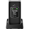 Beafon, Silverline SL605, telefono cellulare pieghevole per anziani con pulsante di emergenza SOS per chiamata di emergenza, display interno a colori 2,4 cm/1,44 segnale luminoso IP54