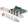 Digitus Interface, Scheda PCIe USB 3.0, Tipo A, 4 Porte, Fino a 5 Gbit/s, Chipset: vl805