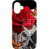 Red Melting Rose Tee Custodia per iPhone 16 Butterfly Wings Melting Red Rose Tee, Poetic Wings, Donna