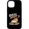 Funny Corgi Dog Designs Custodia per iPhone 15 Guess What Corgi Butt, divertente disegno umoristico a forma di cane Corgi Lover