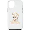 Feline Summer Breeze Kitty Humor Sparkle Custodia per iPhone 12/12 Pro Stay Cool Fluffy Cat Ventilatore Elettrico Vintage Retro Pun