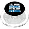 Funny Volleyball Outfit & Volleyball Pla Se vinco è abilità divertente pallavolo PopSockets PopGrip per MagSafe