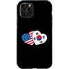 Korean American Heart Co Custodia per iPhone 11 Pro USA Corea del Sud Cuore Amicizia coreana americana