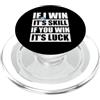 Funny Volleyball Outfit & Volleyball Pla Se vinco è abilità divertente pallavolo PopSockets PopGrip per MagSafe