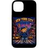 Bahaa's Tee Custodia per iPhone 13 Vintage Pixel Art NYC Streetwear Bear Y2K Graphic