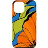 Citrus Leaf Collection Custodia per iPhone 12 Pro Max Motivo grafico con papaveri ispirati al