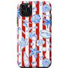 BECCA Mediterranean Summer Collection Custodia per iPhone 11 Pro Max Motivo mediterraneo a righe rosse costiere italiane estive