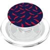 BECCA Spicy Pattern Collection Arte piccante per amanti del cibo con motivo peperoncino rosso PopSockets PopGrip per MagSafe