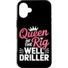 Water Well Driller Gifts / Well Drilling Custodia per iPhone 16 Plus Well Driller Moglie Fidanzata Pozzo Acqua Perforazione