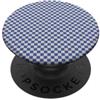 Checkered Checked Check Pattern Designs Scacchiera A Scacchi Check Pattern Blu Grigio Colore PopSockets PopGrip Adesivo