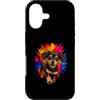 Vibrant Dog Art Designs Custodia per iPhone 17 Nero e Tan Chiweenie Colorful Splash Dog Art