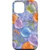 Jelly Future Collection Custodia per iPhone 12/12 Pro Modello astratto liquido della catena di ghiaia di vetro molle
