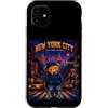 Bahaa's Tee Custodia per iPhone 11 Vintage Pixel Art NYC Streetwear Bear Y2K Graphic