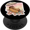 Funny Hot Dog Dachshund Owner Mom Dad Pr Divertente cane bassotto per padroni di casa, per la spiaggia, per l'estate PopSockets PopGrip Adesivo