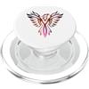 Phoenix Flame & Sparks Mythical Art Purple & Orange Flames Phoenix Myth Bird Rising Nato di nuovo PopSockets PopGrip per MagSafe