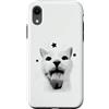 Feline Nostalgia Kitty Humor Early Inter Custodia per iPhone XR Divertente Y2K Retro Cat Meme Silly Vintage Amante Gatti