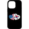 Korean American Heart Co Custodia per iPhone 14 Pro Max USA Corea del Sud Cuore Amicizia coreana americana