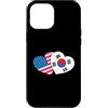 Korean American Heart Co Custodia per iPhone 12 Pro Max USA Corea del Sud Cuore Amicizia coreana americana