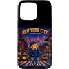 Bahaa's Tee Custodia per iPhone 15 Pro Max Vintage Pixel Art NYC Streetwear Bear Y2K Graphic