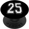 Vintage Varsity Athletic Numbers Maglia sportiva con numero 25, effetto invecchiato PopSockets PopGrip Adesivo