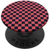 Checkered Checked Check Pattern Designs Scacchiera A Scacchi Check Pattern Blu Rosso Colore PopSockets PopGrip Adesivo