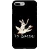 Skurriler Tierkampf Fantasy Humor mit Ha Custodia per iPhone 7 Plus/8 Plus Divertente coniglio da combattimento con spada su Gans To Battle