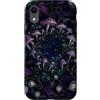 Moon Garden Collection Custodia per iPhone XR Anello a forma di fungo sotto le stelle, motivo botanico celeste
