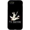 Skurriler Tierkampf Fantasy Humor mit Ha Custodia per iPhone SE (2020) / 7/8 Divertente coniglio da combattimento con spada su Gans To Battle