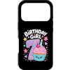 Compleanno Bambina Numero Sette Lilla Custodia per iPhone 17 Pro Compleanno 7 Anni Bambina Cupcake Kawaii