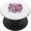 Cancer Awareness Month Find Cure Ribbons Supporto per il mese della sensibilizzazione al cancro al seno con nastro rosa sopravvissuto PopSockets PopGrip Adesivo
