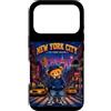 Bahaa's Tee Custodia per iPhone 17 Pro Vintage Pixel Art NYC Streetwear Bear Y2K Graphic