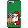 Logic RockStar Custodia per iPhone 7 Plus/8 Plus Grafica natalizia con Babbo Natale
