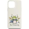Beat Responsibly Frog Drummer Humor Custodia per iPhone 13 Pro Max Batti Responsabilmente Divertente Rana Drummer Retro Music Art
