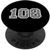 Leggende dello sport Tifoso della squadra sportiva a strisce numero 108 PopSockets PopGrip Adesivo