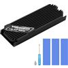ASTARON Dissipatore di calore per SSD M.2 2280 con cuscinetti termici nani (0,5 mm-1 mm) Dissipatore termico a doppia faccia NVME M2 per PC/PS5/portatili da gioco (Nero)