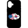 Korean American Heart Co Custodia per iPhone 16 USA Corea del Sud Cuore Amicizia coreana americana