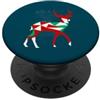 Christmas Stag Designs Natale geometrico festivo cervo vacanza inverno fauna selvatica PopSockets PopGrip Adesivo