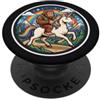 Funny Bigfoot Rainbow Space Unicorn Desi Divertente grafica Bigfoot Riding Rainbow Unicorn PopSockets PopGrip Adesivo