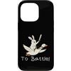 Skurriler Tierkampf Fantasy Humor mit Ha Custodia per iPhone 13 Pro Divertente coniglio da combattimento con spada su Gans To Battle