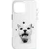 Feline Nostalgia Kitty Humor Early Inter Custodia per iPhone 16 Pro Max Divertente Y2K Retro Cat Meme Silly Vintage Amante Gatti