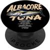 4AlbacoreTunaLovers Pesce pescatore per amanti della pesca del tonno albacore PopSockets PopGrip Adesivo